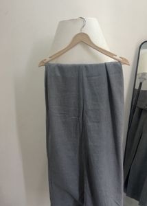 Grey Maxi Skirt with Back Slit