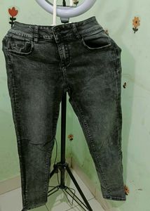Washed Grey Skinny Fit Jeans