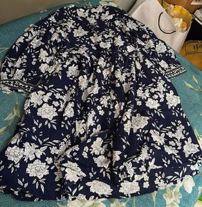 Floral Print V-Neck Dress