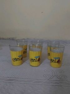 Vintage Yellow Rickshaw Shot Glasses (Set of 2)
