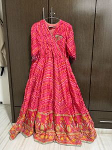 Stunning Pink gown with embroidery