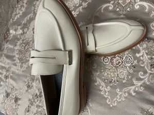 Cream Patent Leather Loafers