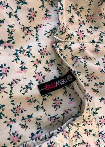 A line floral mini dress