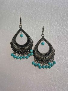 Boho Turquoise Dangle Earrings - Unused