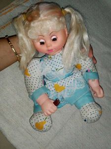 Vintage Cloth Doll with Pigtails