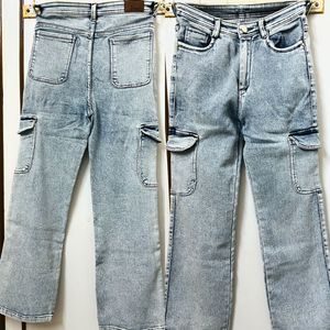 Light Wash Cargo Jeans