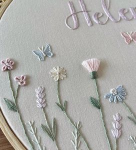 Customisable Hand Embroidered Name Hoop