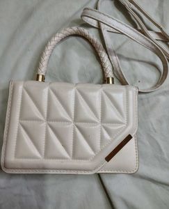 savana Cream Quilted Shoulder Bag