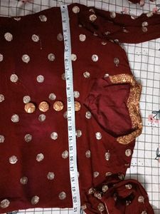 Maroon Ethnic Kurti Set with Dupatta