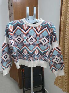 Boho Geometric Print Sweater