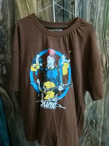 Brown Graphic Print T-Shirt from shein