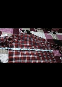 Maroon Plaid Button-Down Shirt 42 size
