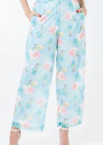 Blue Floral Off-Shoulder Co-ord Set