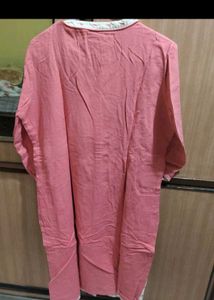 Elegant Pink &amp; White Kurta