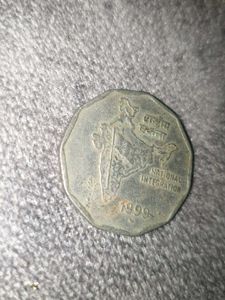 Rare Indian 2 Rupee Coin