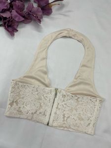 Lacy Halter Neck Crop Top