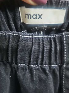 Black Denim jogger pants