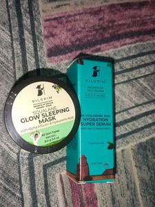 Pilgrim Squalane Glow Sleeping Mask & Serum