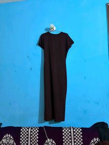 Chic Brown Textured Dress
