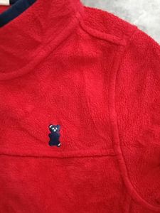 Red Fleece Zip-Up Jacket
