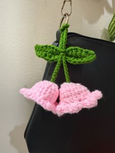 Bell flower bag charm/ hair accessory