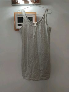 Gray Sleeveless Tank Dress