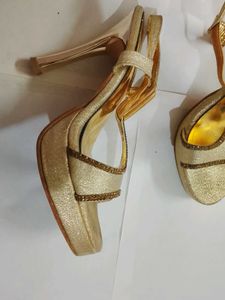 ✨ MaySun Champagne Gold Party Wear Heels✨