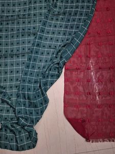 New Maroon &amp; Teal Scarf/Dupattas Set.