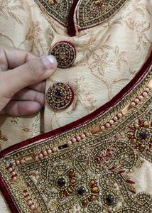 Tan Sherwani With Attached Dupatta