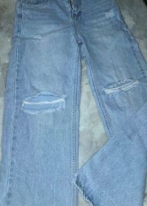 Distressed Wide Leg Jeans