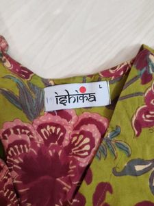 Beautiful Floral Print Cotton  maternity Kurta