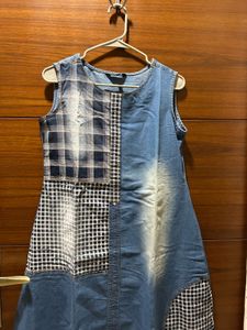 Unique Patchwork Denim Dress