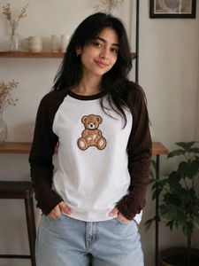 Cute Teddy Bear Raglan Top