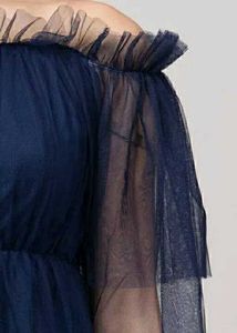 Party Wear Top In Navy Blue Colour