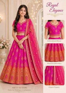 Vibrant Orange & Pink Lehenga Choli Set