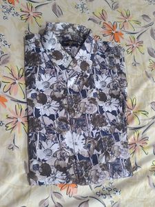 Floral Print Men's Button-Down Shirt