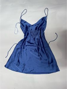 Silky Blue Slip Zara dress