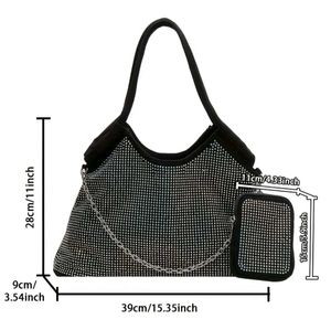 Rhinestone Handbag with Pouch for Women premium qu
