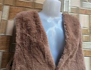 Fuzzy Brown Vest - Cozy and Chic