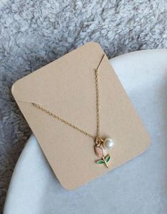 Elegant Rose & Pearl Necklace