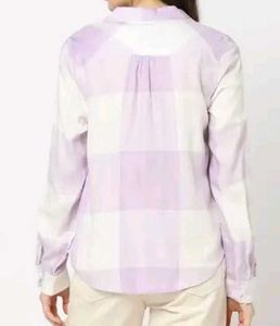 Women light purple Checked Relaxed Fit Shirt