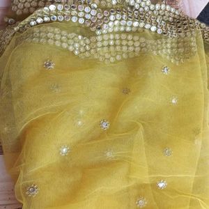 Yellow Embroidered Kurta