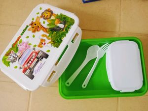 New Multicolour Plastic Lunch Box
