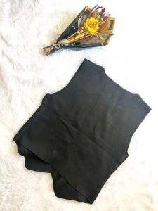 Chic Black Double-Breasted Vest korean top