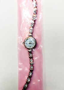 New Pretty Watch With White Stone And Gold Plated