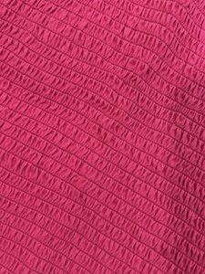 Hot Pink Smocked Crop Top