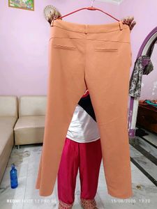 Peach Pleated Trousers