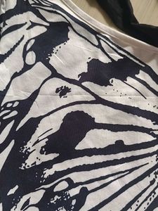 One Shoulder Butterfly Print Top