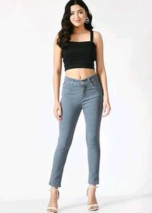 Frayed Hem Skinny Jeans