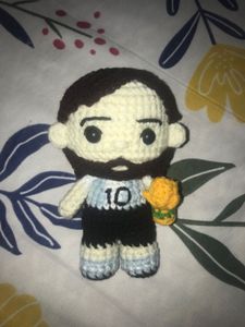 Handmade Messi Crochet Doll